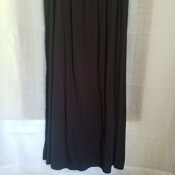 Faded Glory Maxi Tank Dress Black Long Sleeveless Boho Simple Womens Size M 8-10 - Picture 4 of 11
